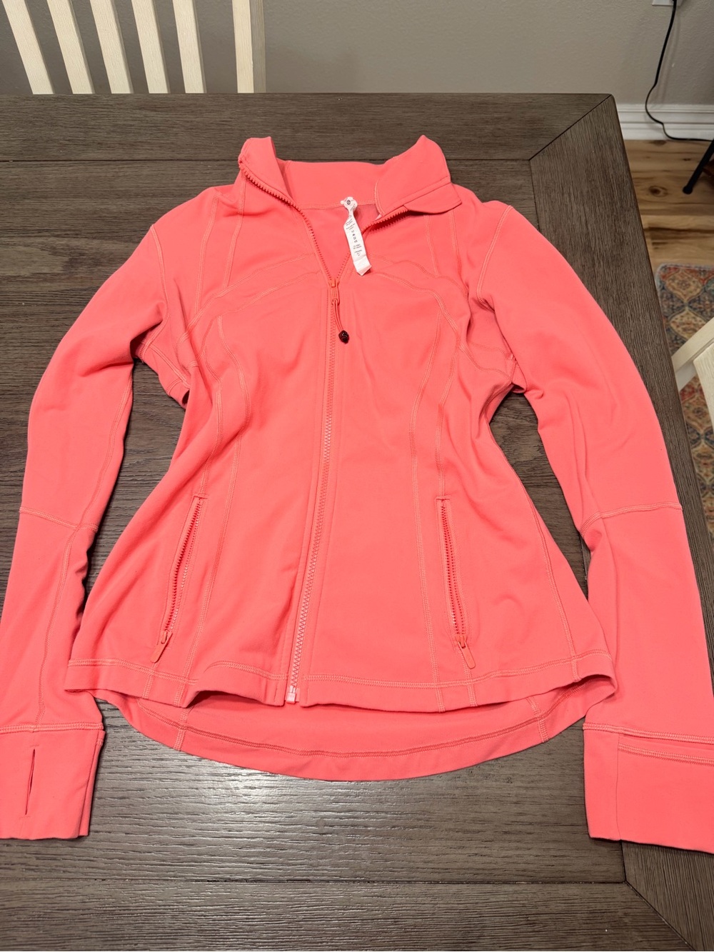 Lululemon Coral Pink Define Jacket Full Length Size 10!!!